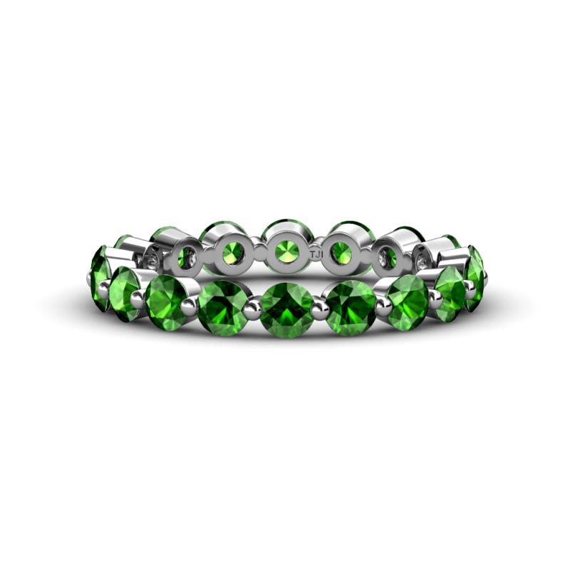 Valerie 3.50 mm Green Garnet Eternity Band 