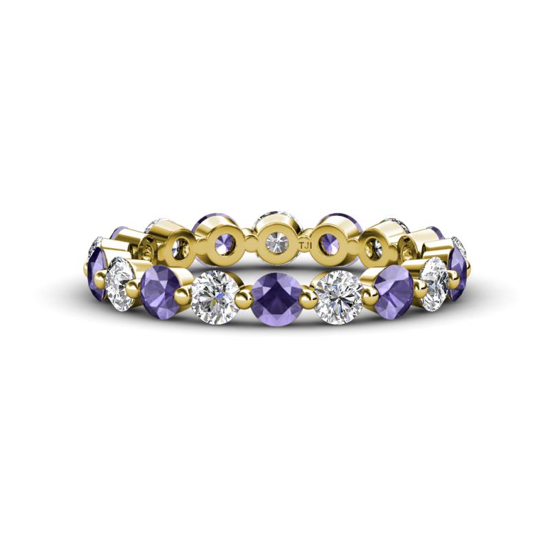Valerie 3.50 mm Iolite and Diamond Eternity Band 