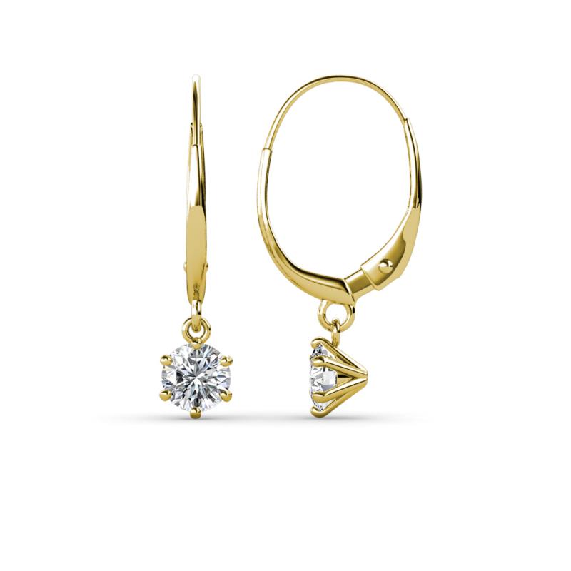 Calla Forever Brilliant Moissanite (4mm) Solitaire Dangling Earrings 