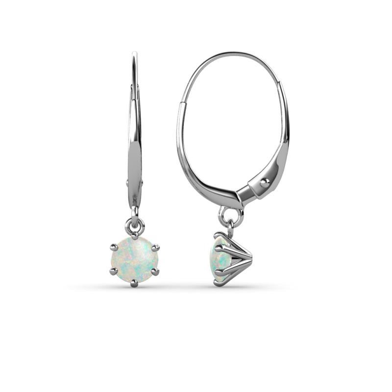 Calla Opal (4mm) Solitaire Dangling Earrings 