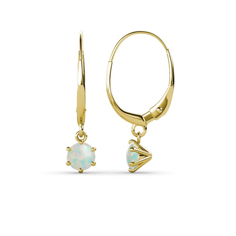 Calla Opal (4mm) Solitaire Dangling Earrings 