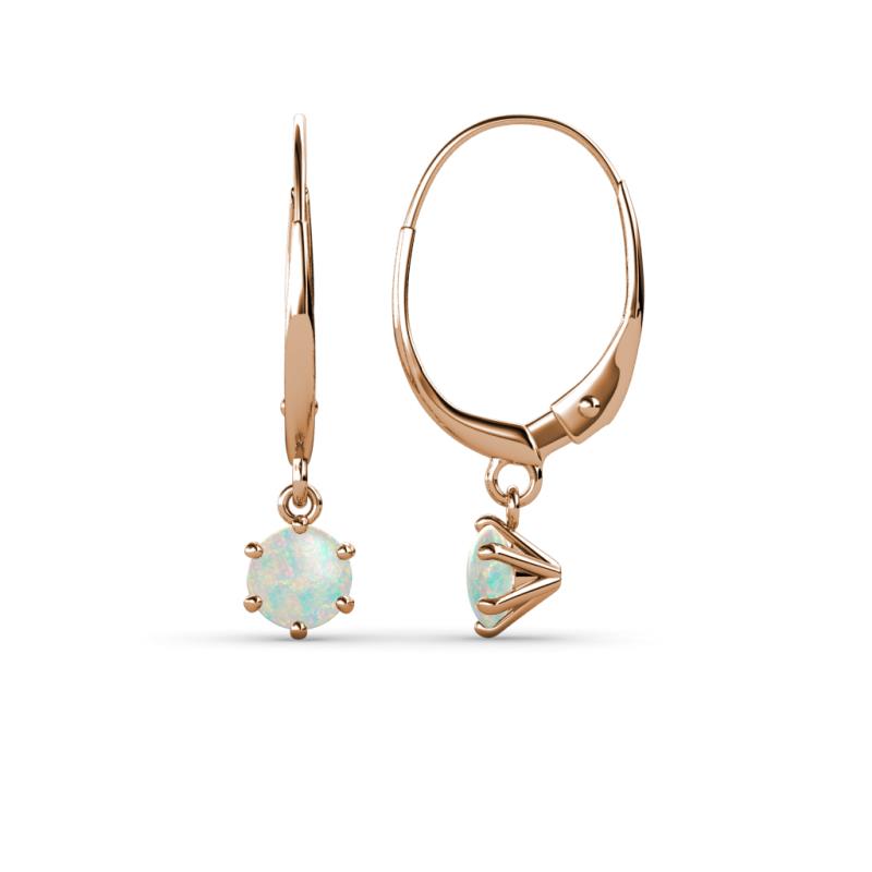 Calla Opal (4mm) Solitaire Dangling Earrings 