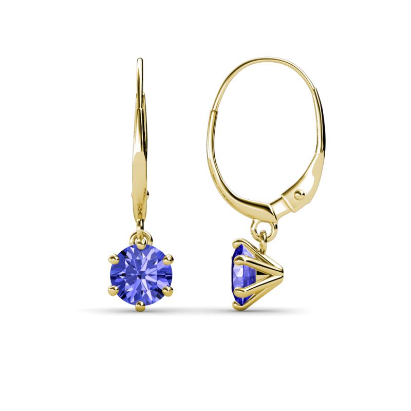 Calla Tanzanite (5mm) Solitaire Dangling Earrings 