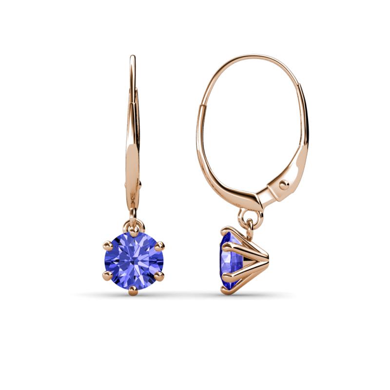 Calla Tanzanite (5mm) Solitaire Dangling Earrings 