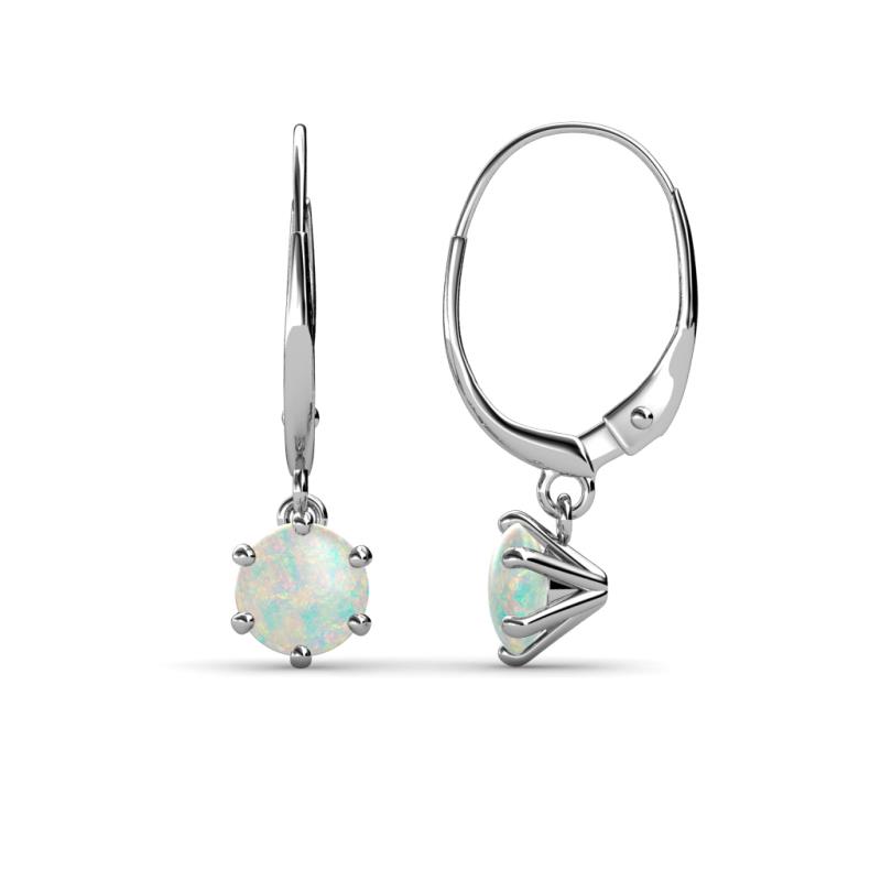 Calla Opal (5mm) Solitaire Dangling Earrings 
