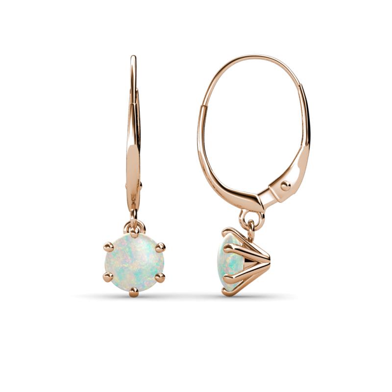 Calla Opal (5mm) Solitaire Dangling Earrings 