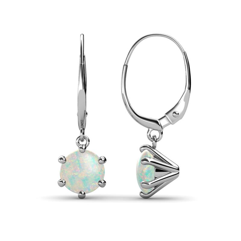 Calla Opal (6mm) Solitaire Dangling Earrings 