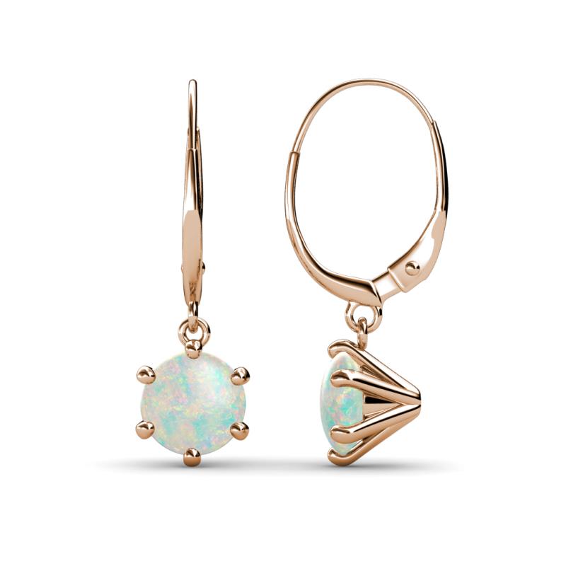 Calla Opal (6mm) Solitaire Dangling Earrings 