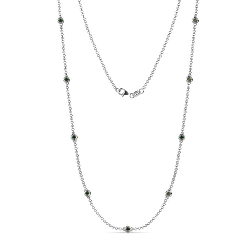 Adia (9 Stn/3mm) Lab Created Alexandrite on Cable Necklace 
