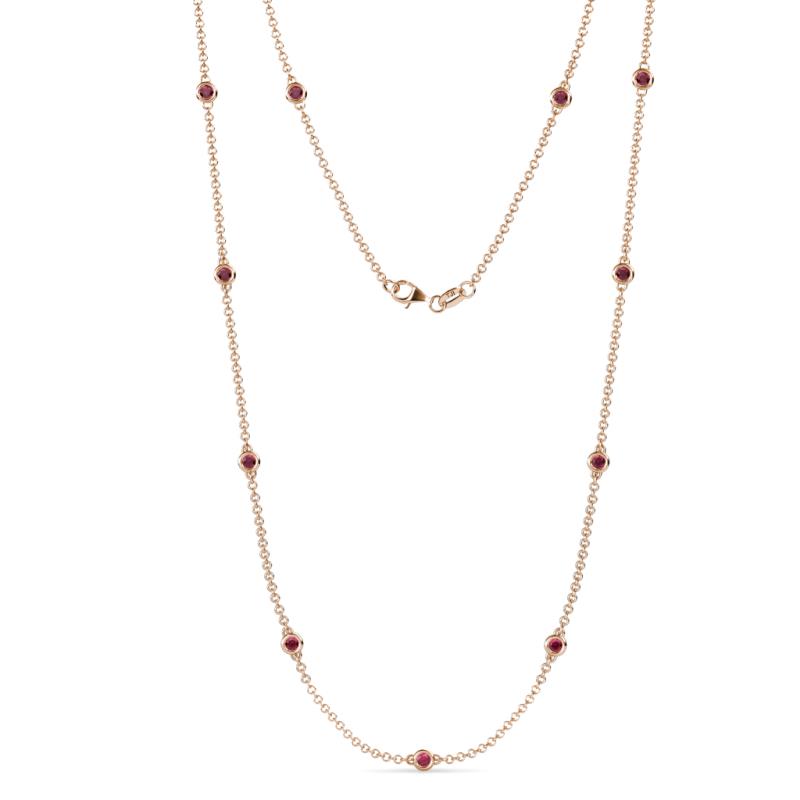 Asta (11 Stn/2.7mm) Ruby on Cable Necklace 