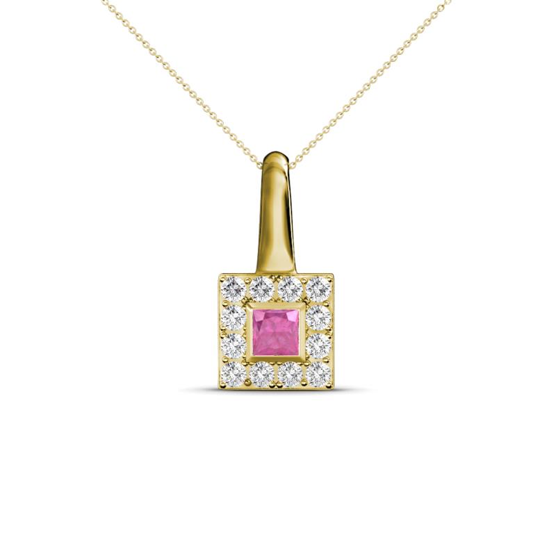 Angela Pink Sapphire and Diamond Pendant 