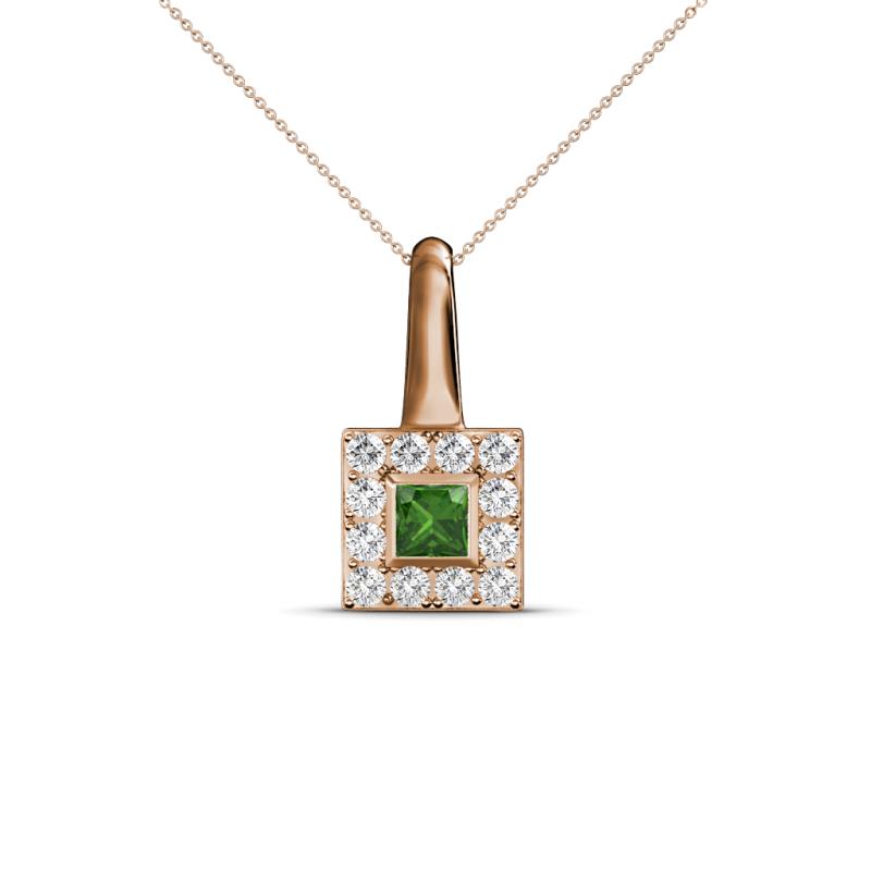 Angela Green Garnet and Diamond Pendant 