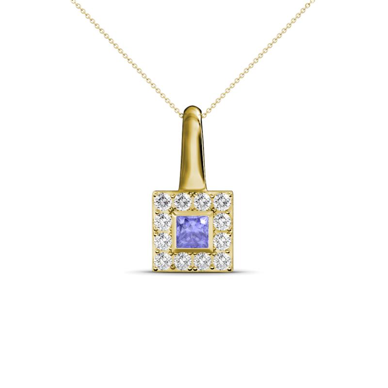 Angela Tanzanite and Diamond Pendant 