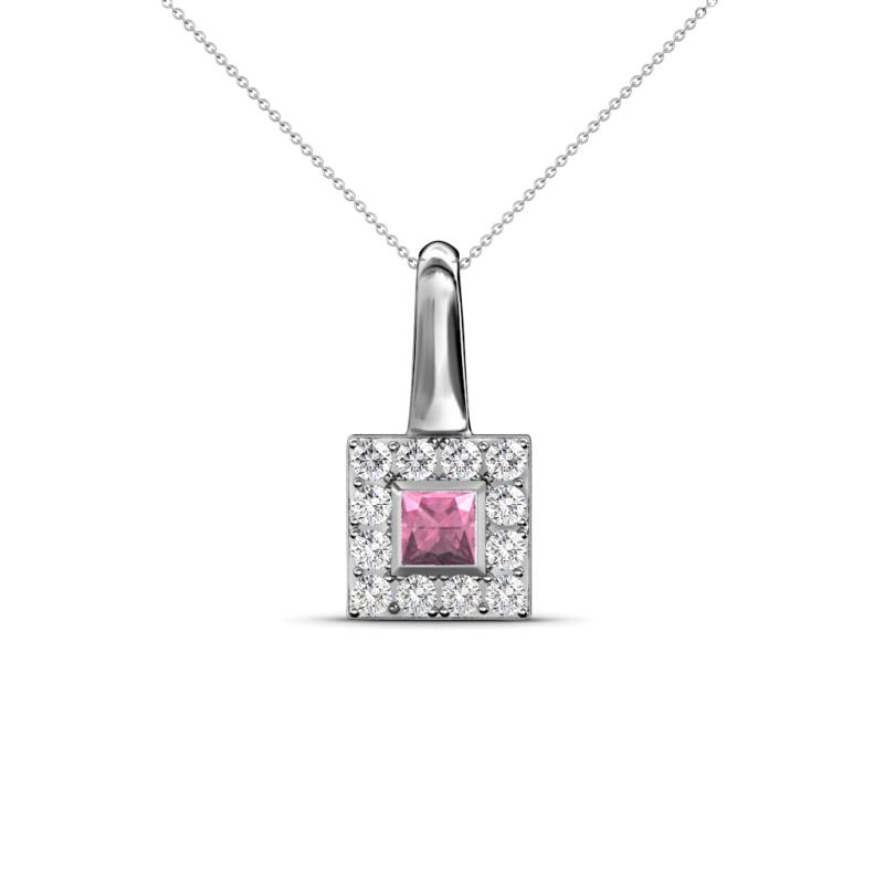 Angela Pink Tourmaline and Diamond Pendant 