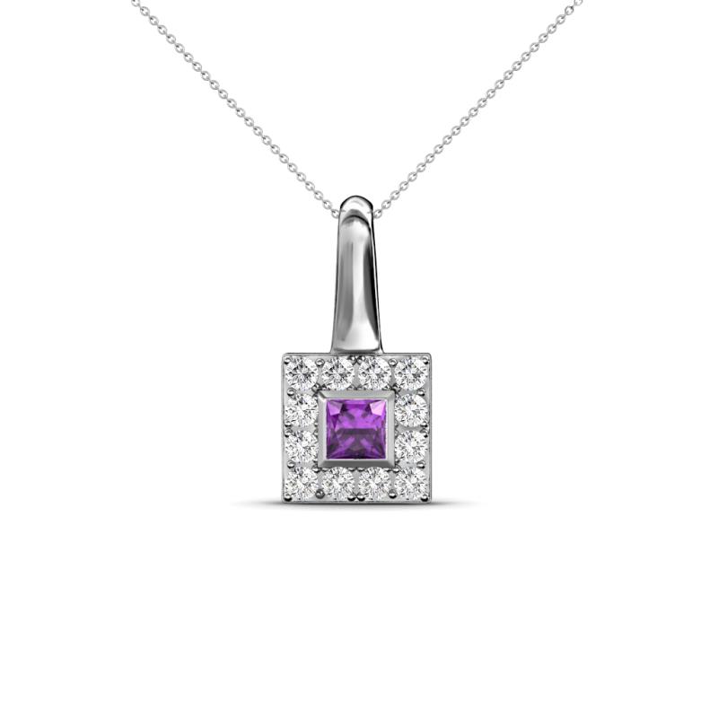 Angela Amethyst and Diamond Pendant 