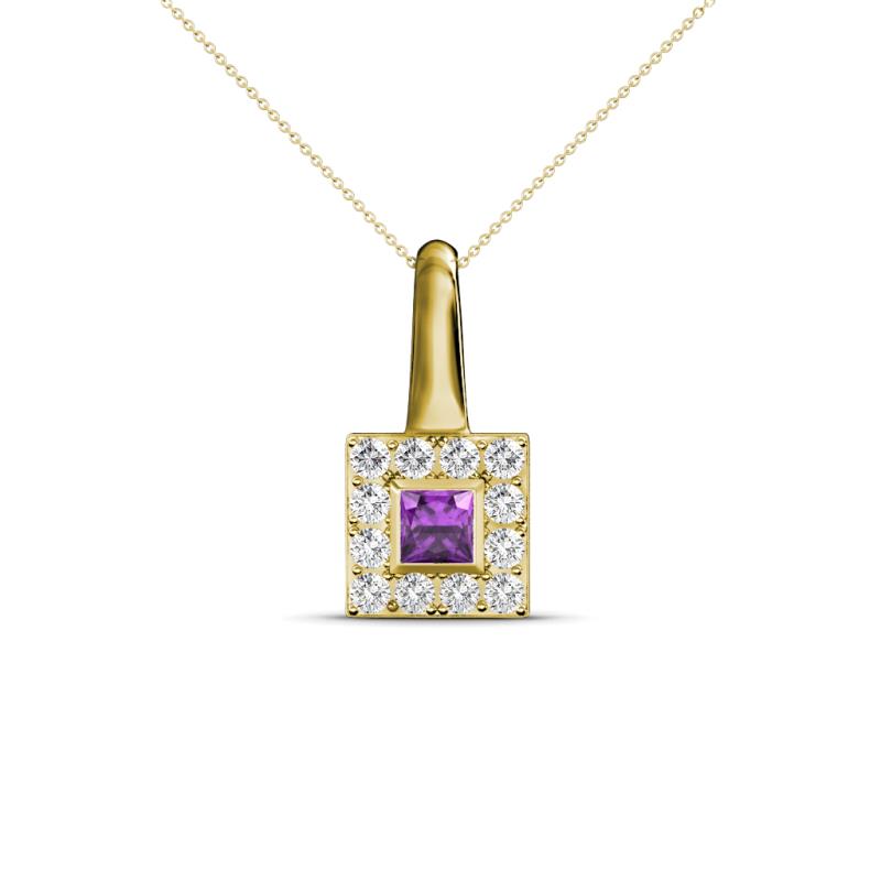 Angela Amethyst and Diamond Pendant 