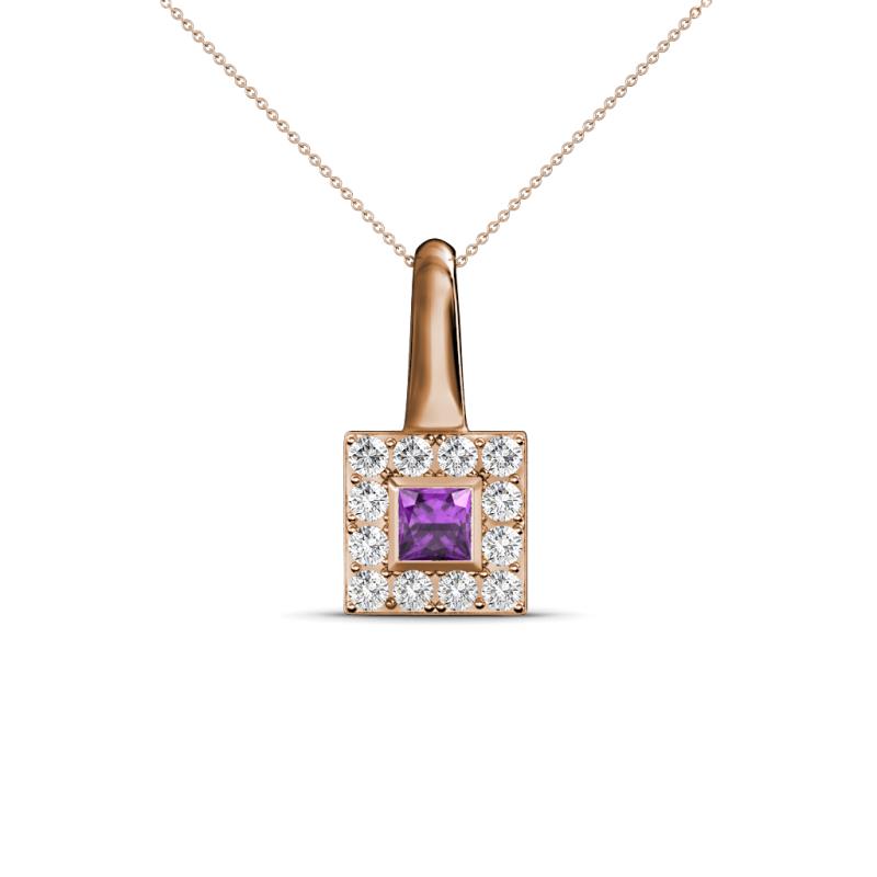 Angela Amethyst and Diamond Pendant 