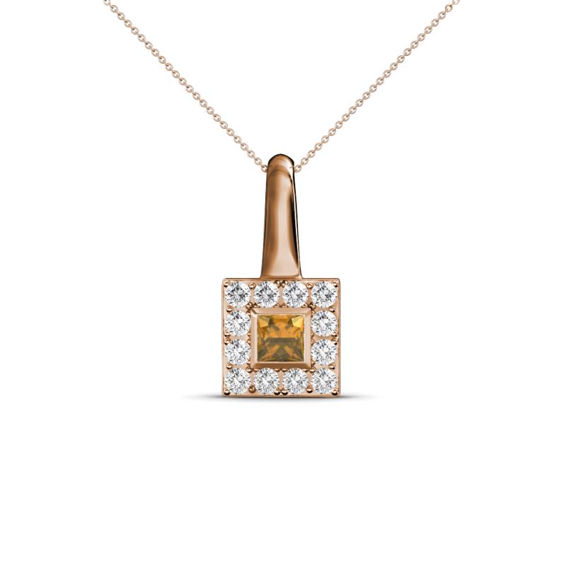 Angela Citrine and Diamond Pendant 