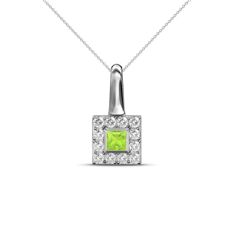 Angela Peridot and Diamond Pendant 