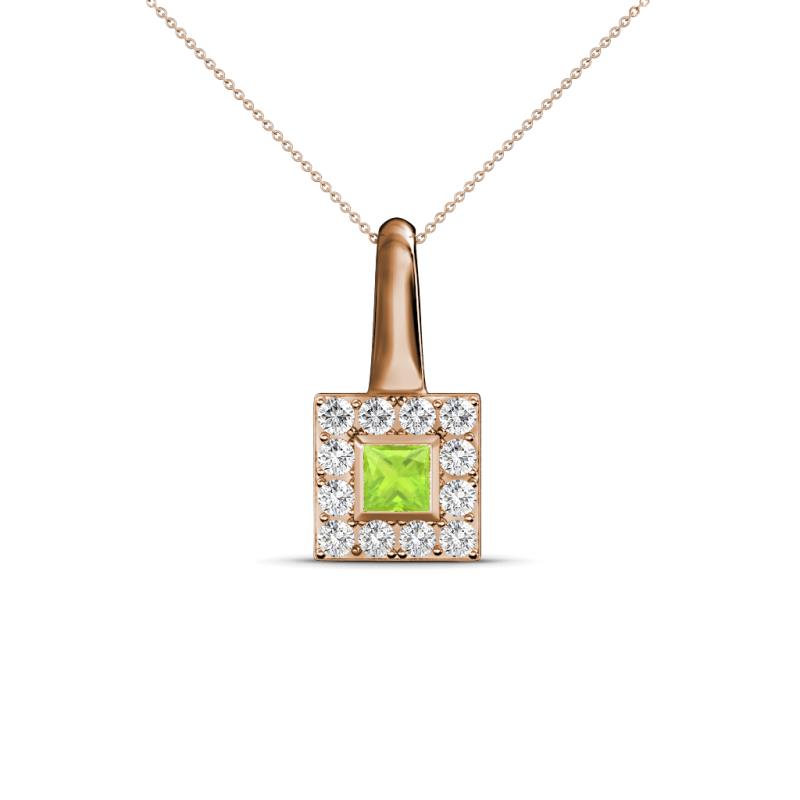 Angela Peridot and Diamond Pendant 