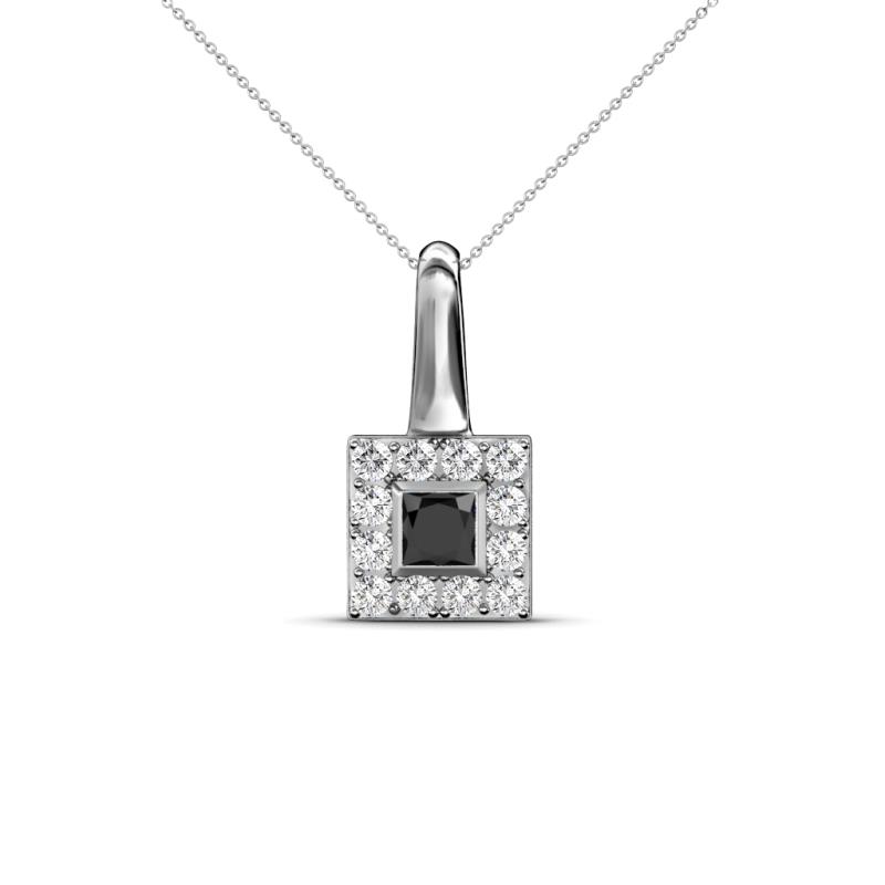 Angela Black and White Diamond Pendant 
