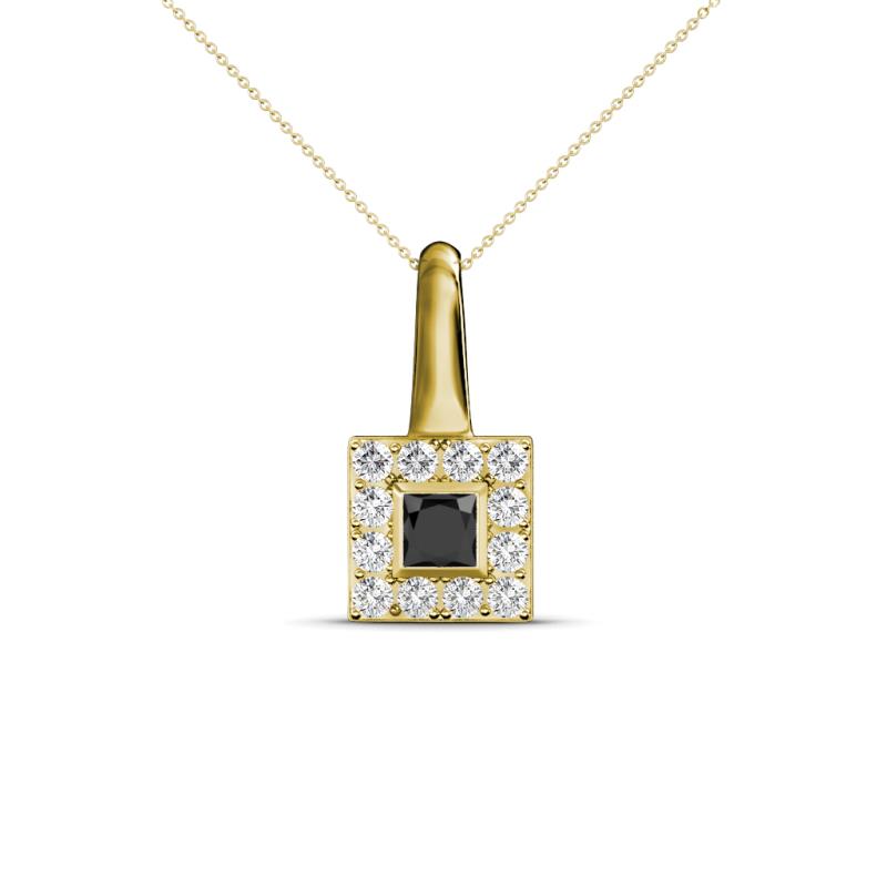Angela Black and White Diamond Pendant 