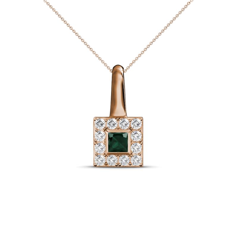 Angela Emerald and Diamond Pendant 