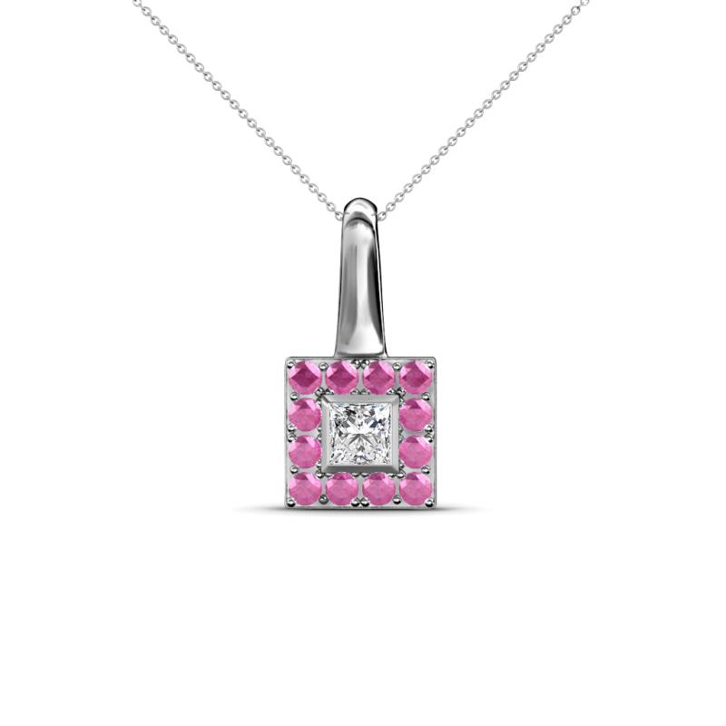 Angela Pink Sapphire and Diamond Pendant 