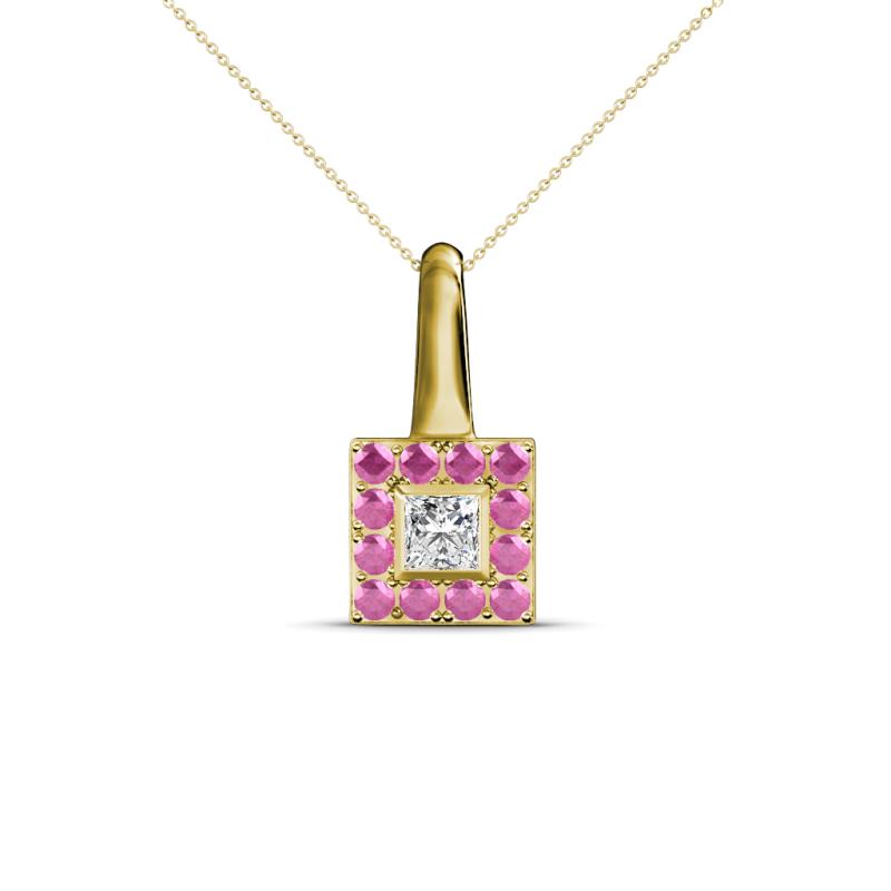 Angela Pink Sapphire and Diamond Pendant 