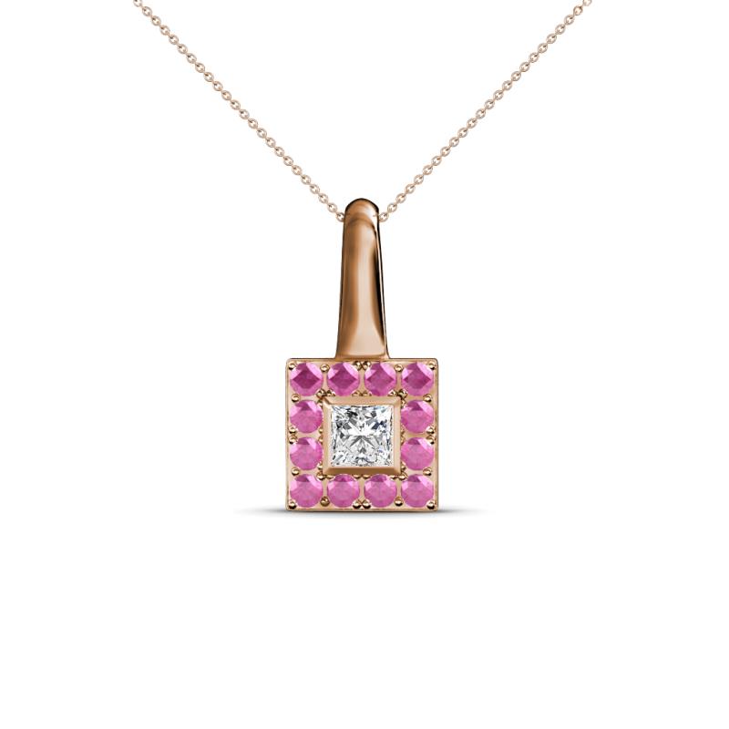 Angela Pink Sapphire and Diamond Pendant 
