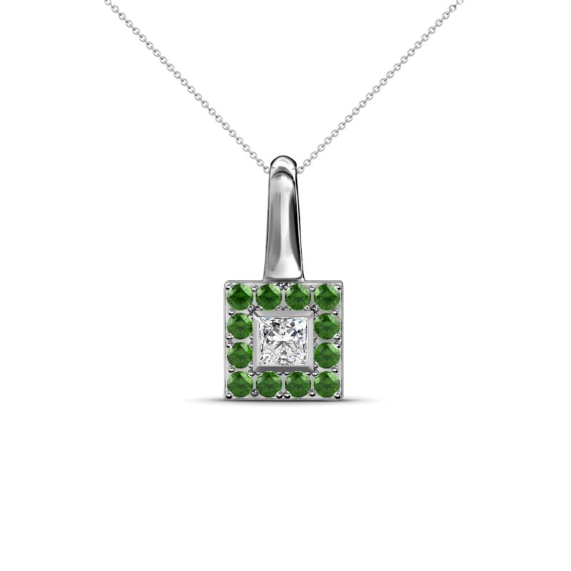 Angela Green Garnet and Diamond Pendant 