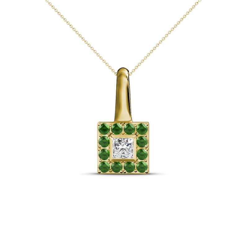 Angela Green Garnet and Diamond Pendant 