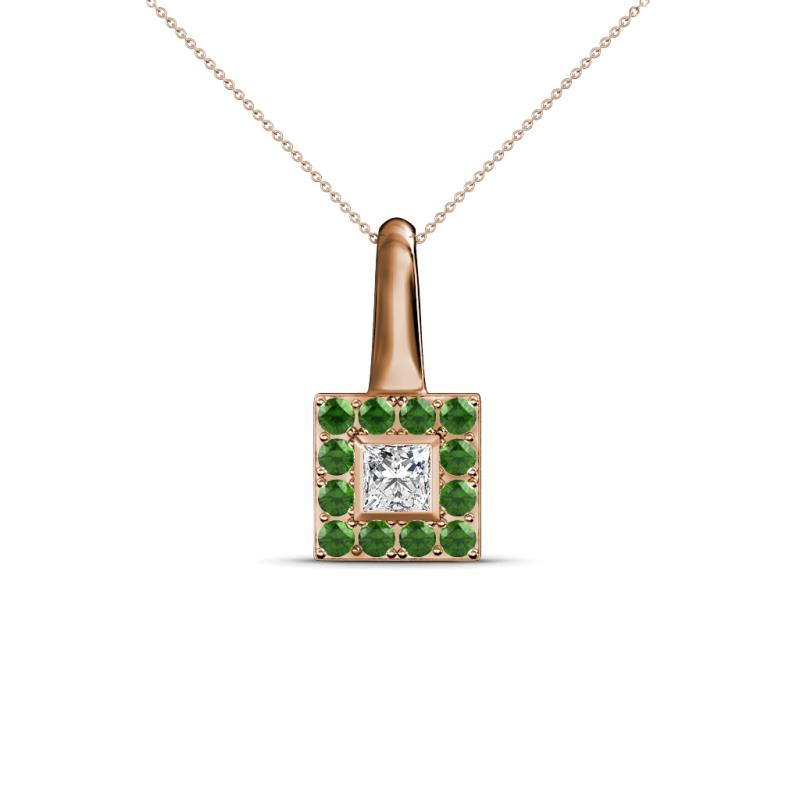 Angela Green Garnet and Diamond Pendant 