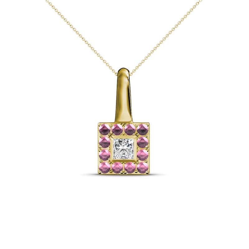 Angela Pink Tourmaline and Diamond Pendant 