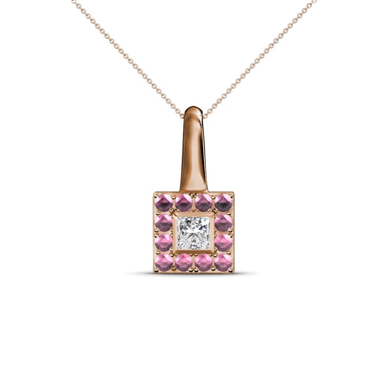 Angela Pink Tourmaline and Diamond Pendant 