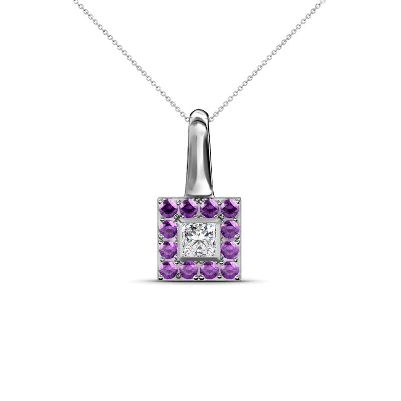 Angela Amethyst and Diamond Pendant 