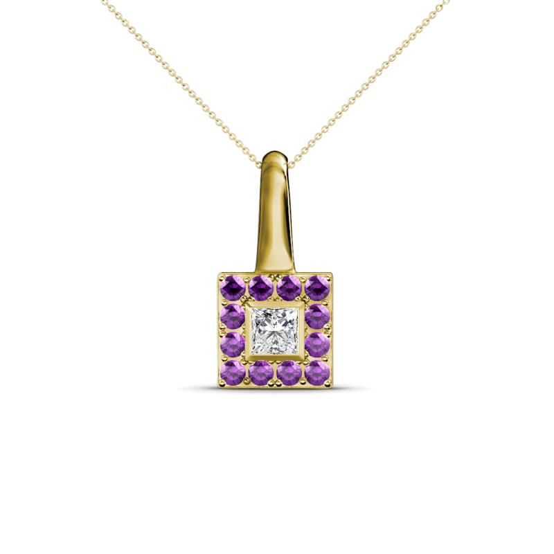 Angela Amethyst and Diamond Pendant 