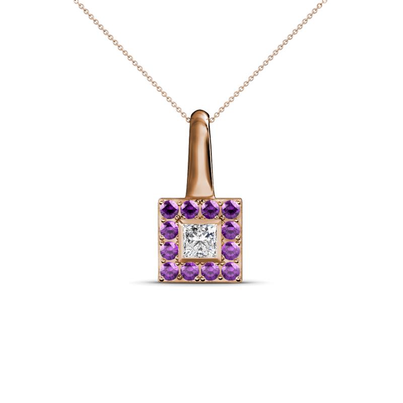Angela Amethyst and Diamond Pendant 