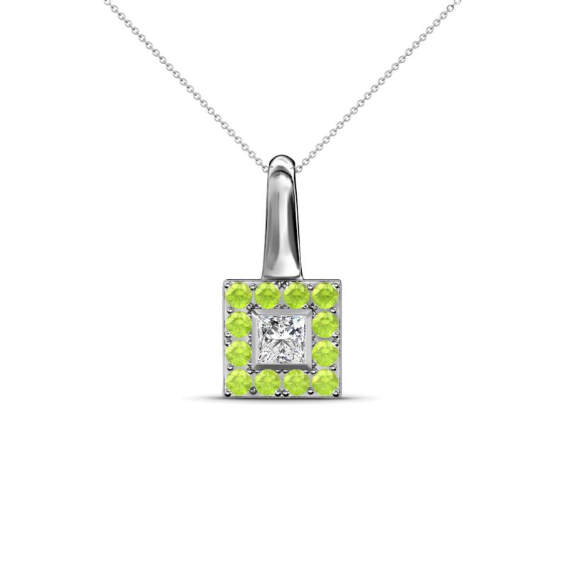 Angela Peridot and Diamond Pendant 