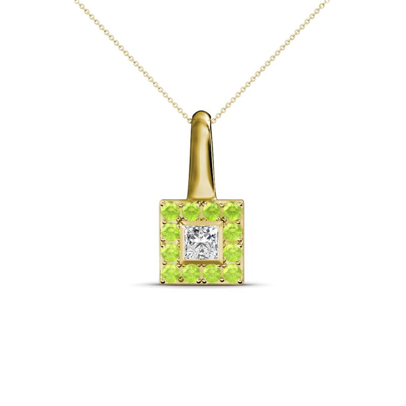 Angela Peridot and Diamond Pendant 