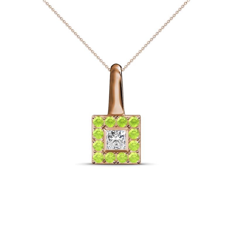 Angela Peridot and Diamond Pendant 