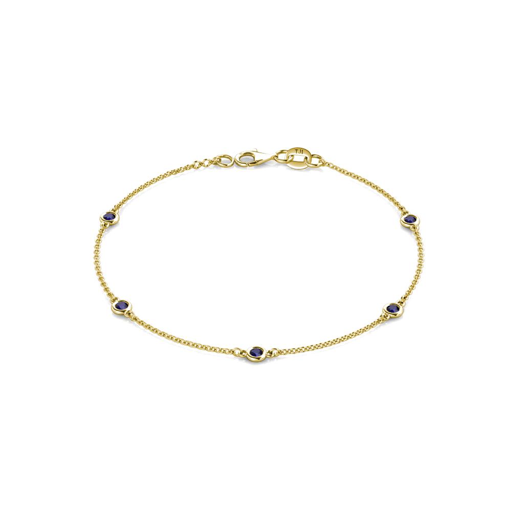 Aizza (5 Stn/2.7mm) Blue Sapphire Station Bracelet 