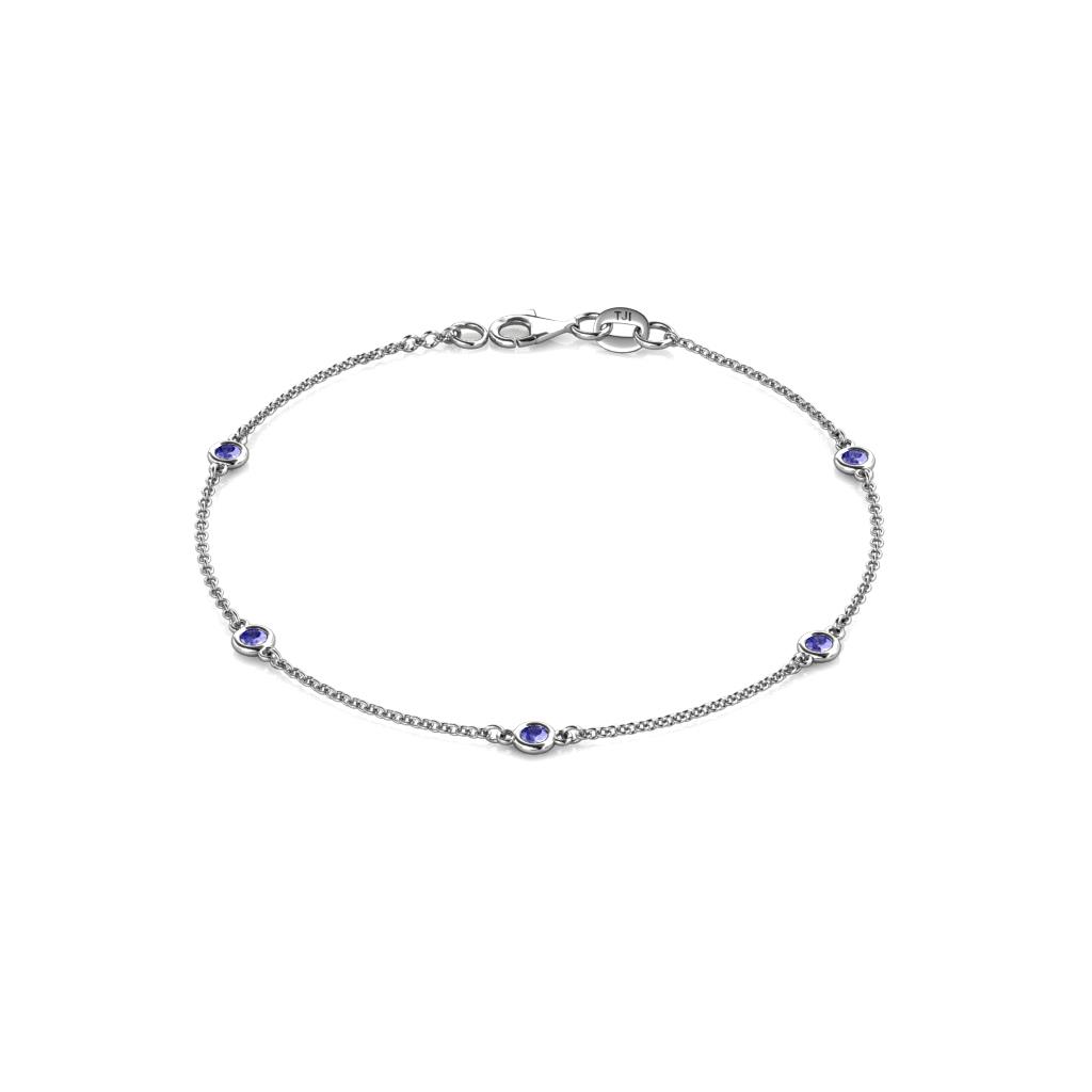 Aizza (5 Stn/2.7mm) Tanzanite Station Bracelet 