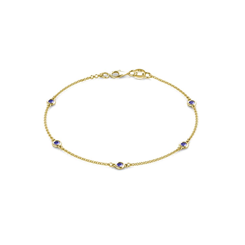 Aizza (5 Stn/2.7mm) Tanzanite Station Bracelet 