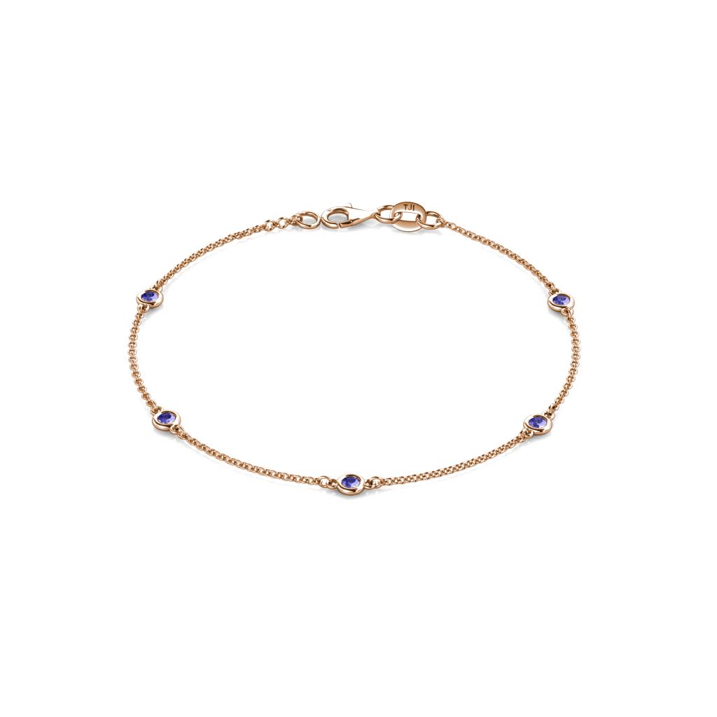 Aizza (5 Stn/2.7mm) Tanzanite Station Bracelet 