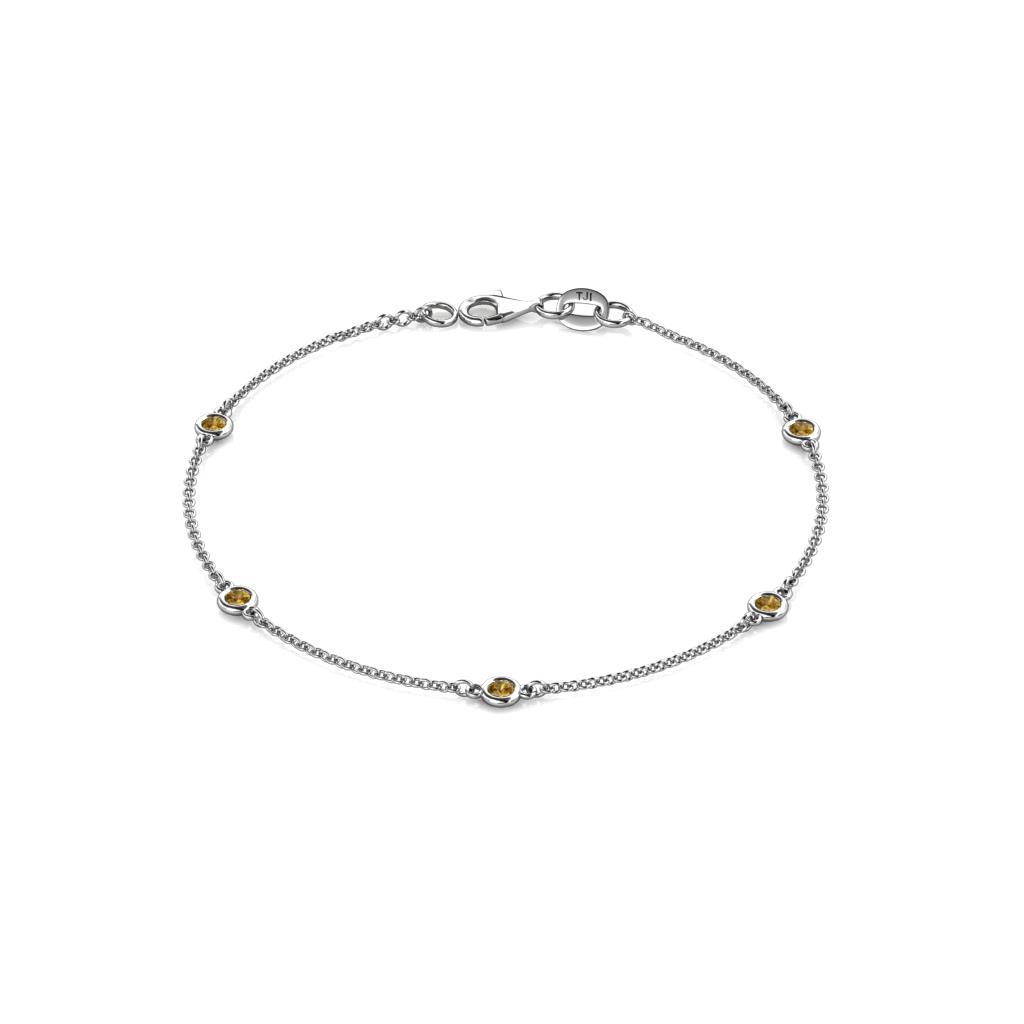 Aizza (5 Stn/2.7mm) Citrine Station Bracelet 