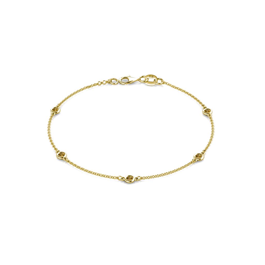Aizza (5 Stn/2.7mm) Citrine Station Bracelet 