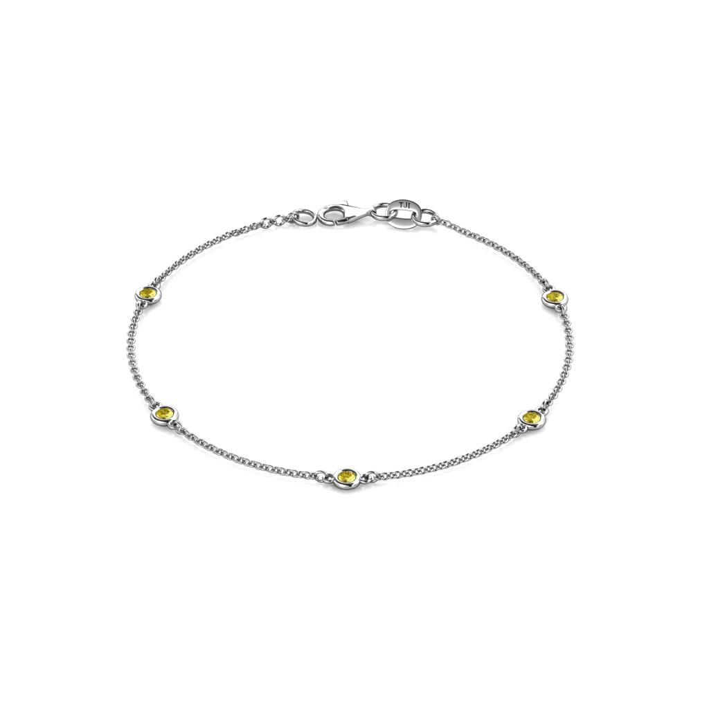 Aizza (5 Stn/2.7mm) Yellow Sapphire Station Bracelet 