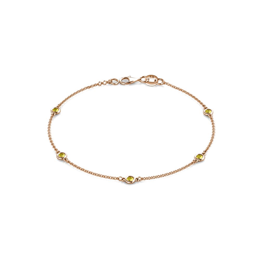 Aizza (5 Stn/2.7mm) Yellow Sapphire Station Bracelet 