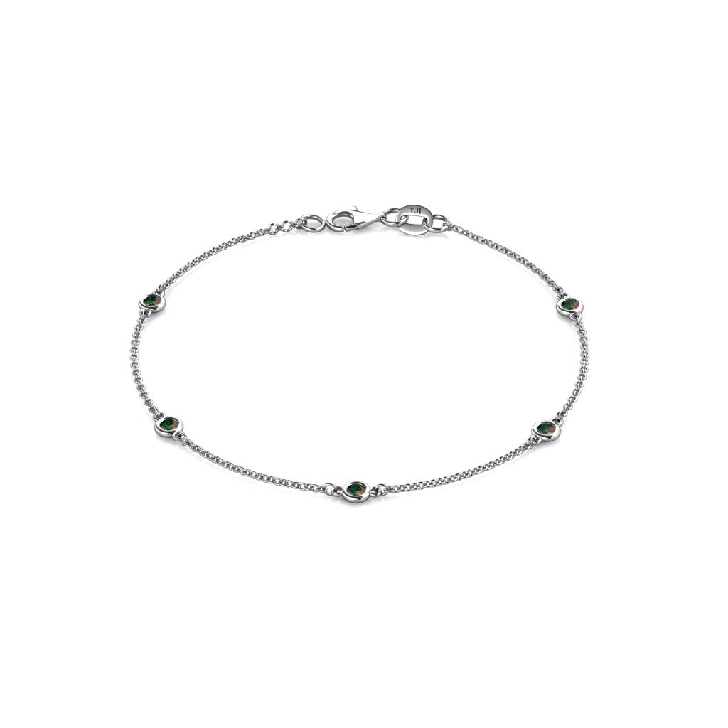 Aizza (5 Stn/2.7mm) Lab Created Alexandrite Station Bracelet 